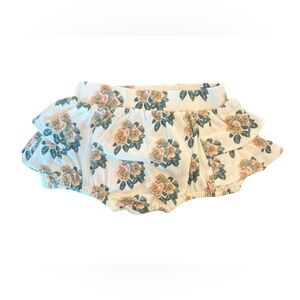 Kate Quinn Organic Floral Double Ruffle Bloomer. NWT. Sz: 18-24 mo
